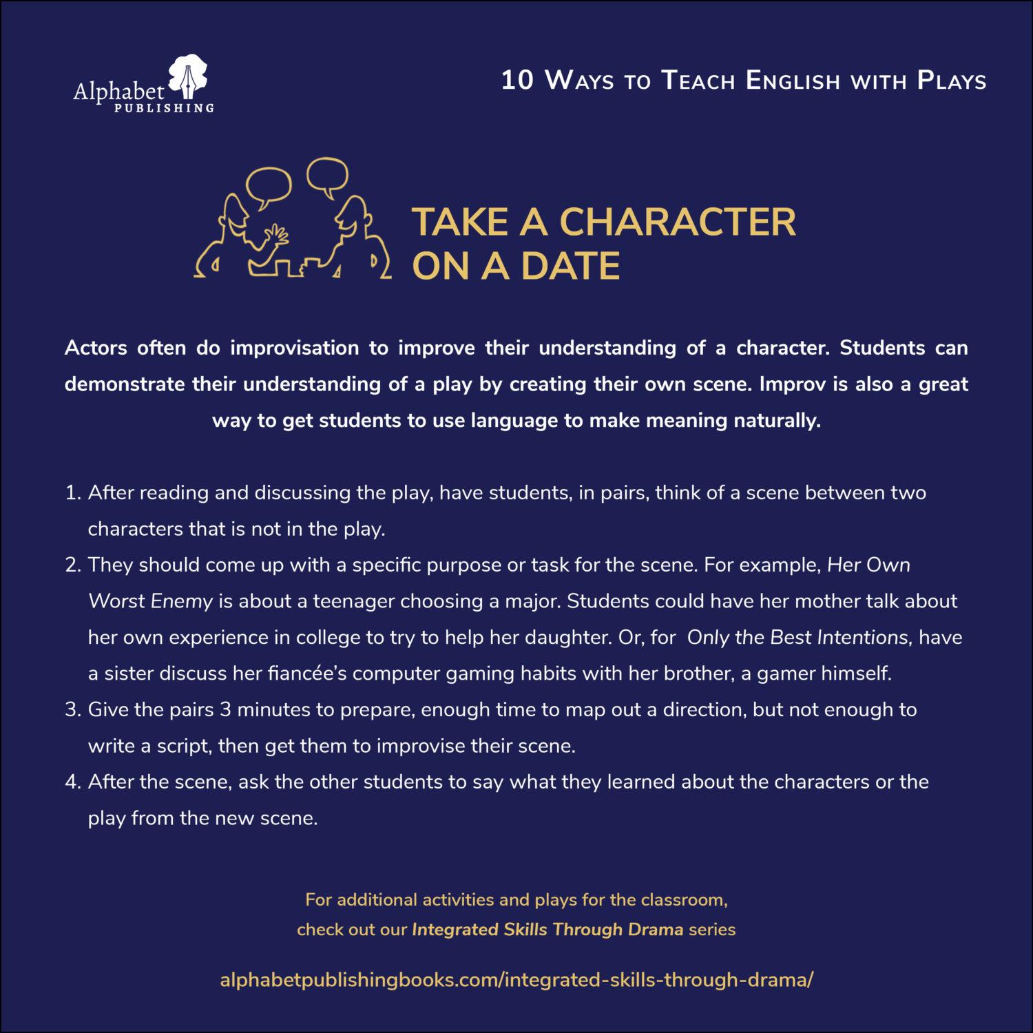 10 Ways Series Take a Character Date
