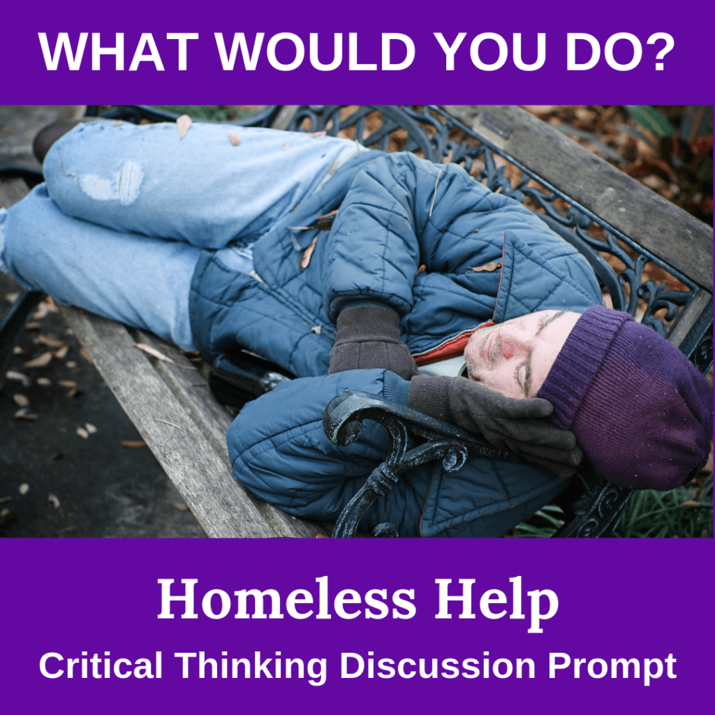Homeless Help Critical Thinking Thanksgiving Activity for Middle School or High School
