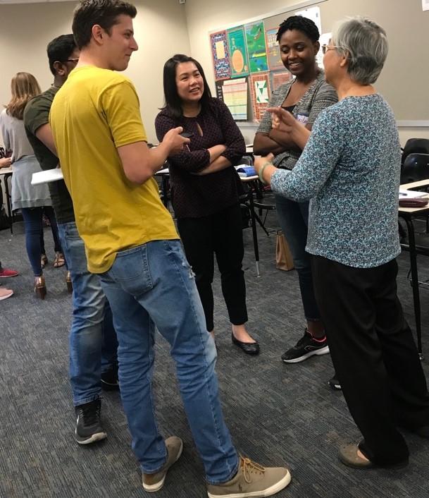 Playing theater games to build a sense of community is a huge part of producing a play in ESL class.